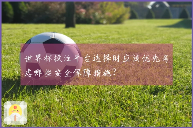 世界杯投注平台选择时应该优先考虑哪些安全保障措施？